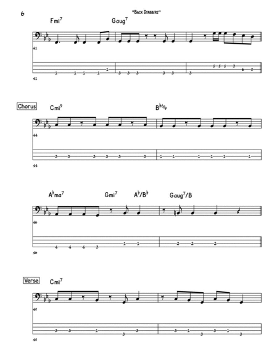 Back Stabbers Bass Guitar scores gallery preview page 6