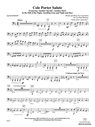Cole Porter Salute: 2nd Bassoon