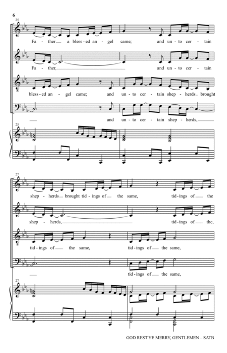 God Rest Ye Merry, Gentlemen 4-Part scores gallery preview page 5