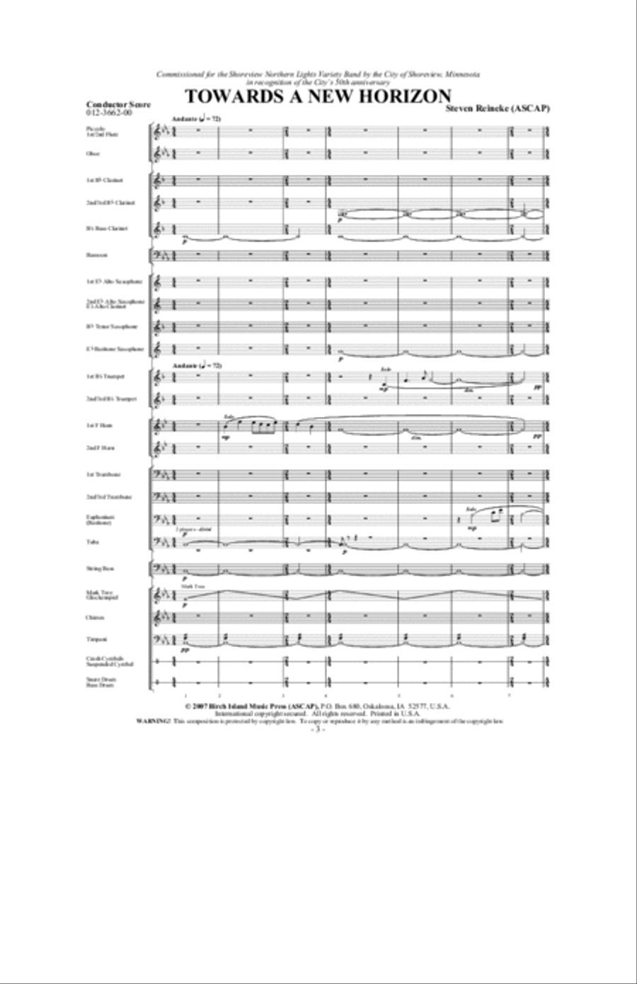 Towards a New Horizon Concert Band scores gallery preview page 2