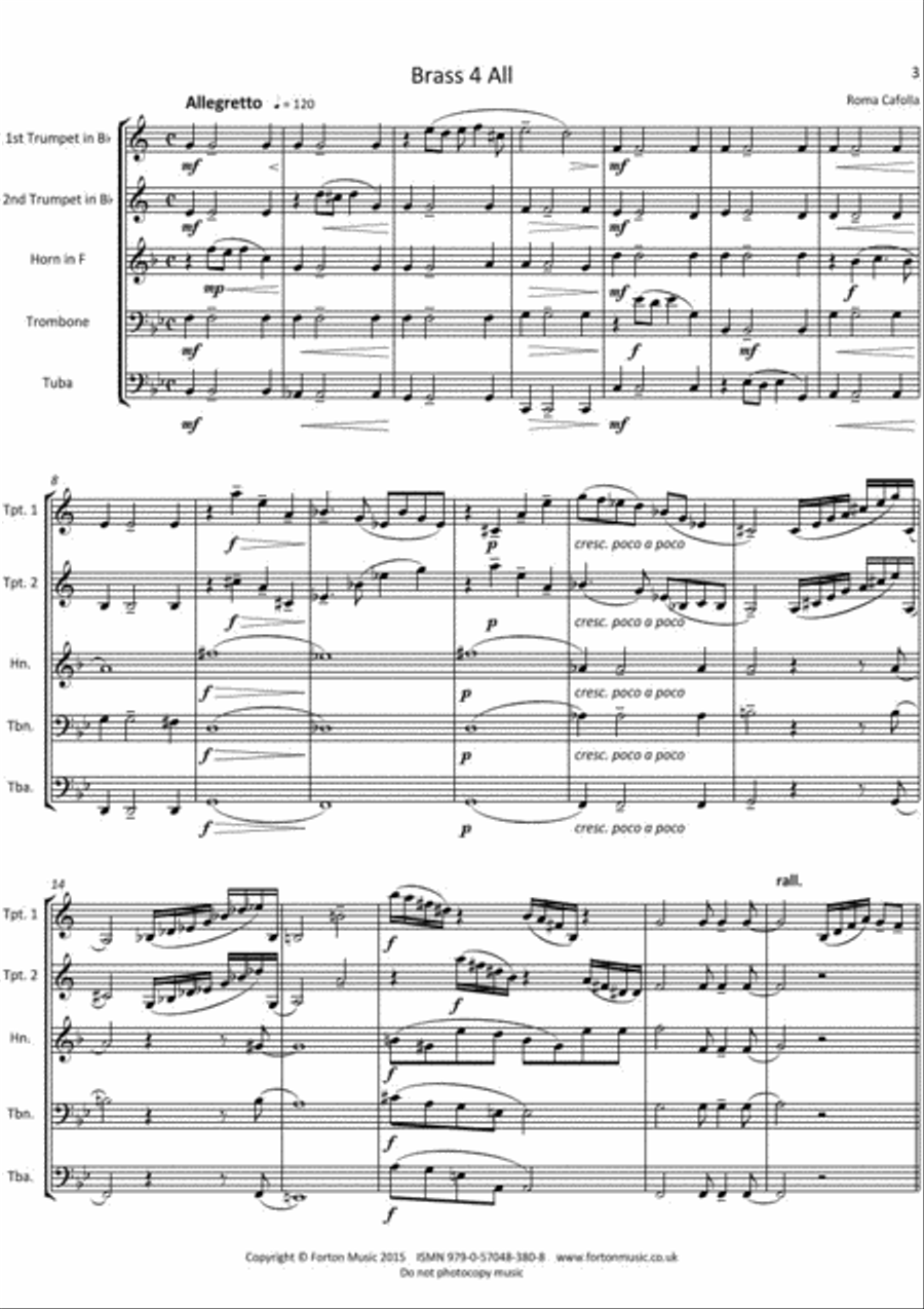 Four for Five Brass Quintet scores gallery preview page 2