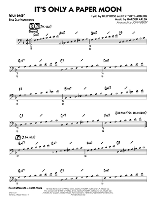 It's Only a Paper Moon - Bass Clef Solo Sheet