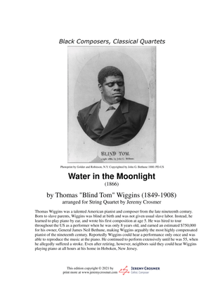 Book cover for Thomas Wiggins - Water in the Moonlight - Black Composers, Classical Quartets