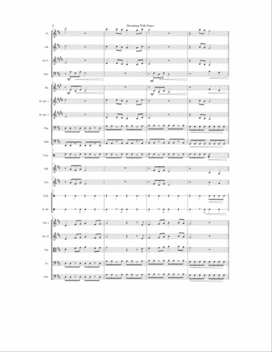 Dreaming With Yauco Full Orchestra scores gallery preview page 5