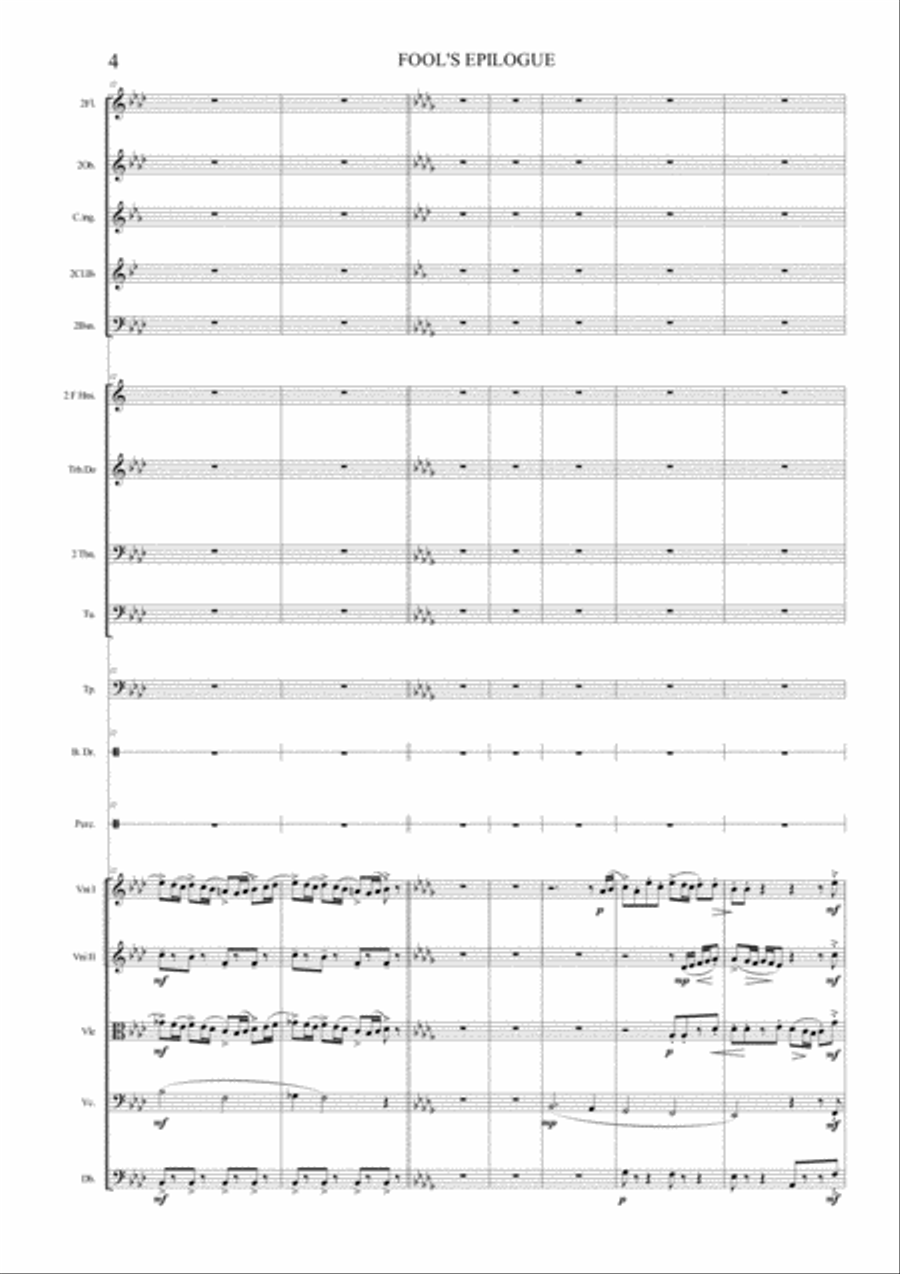 FOOL'S EPILOGUE (Luca Zabbini) - Orchestral score Full Orchestra scores gallery preview page 4