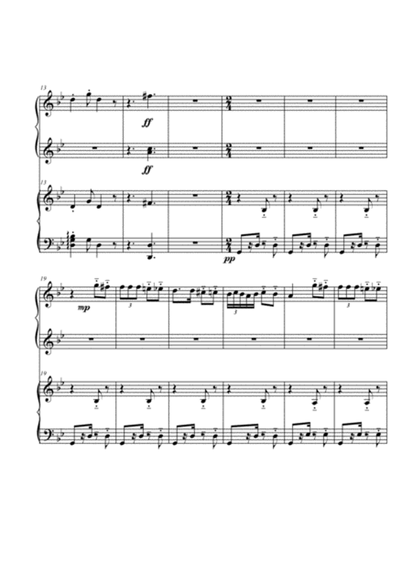 Habanera from Bizet's Carmen. Piano 4 hands