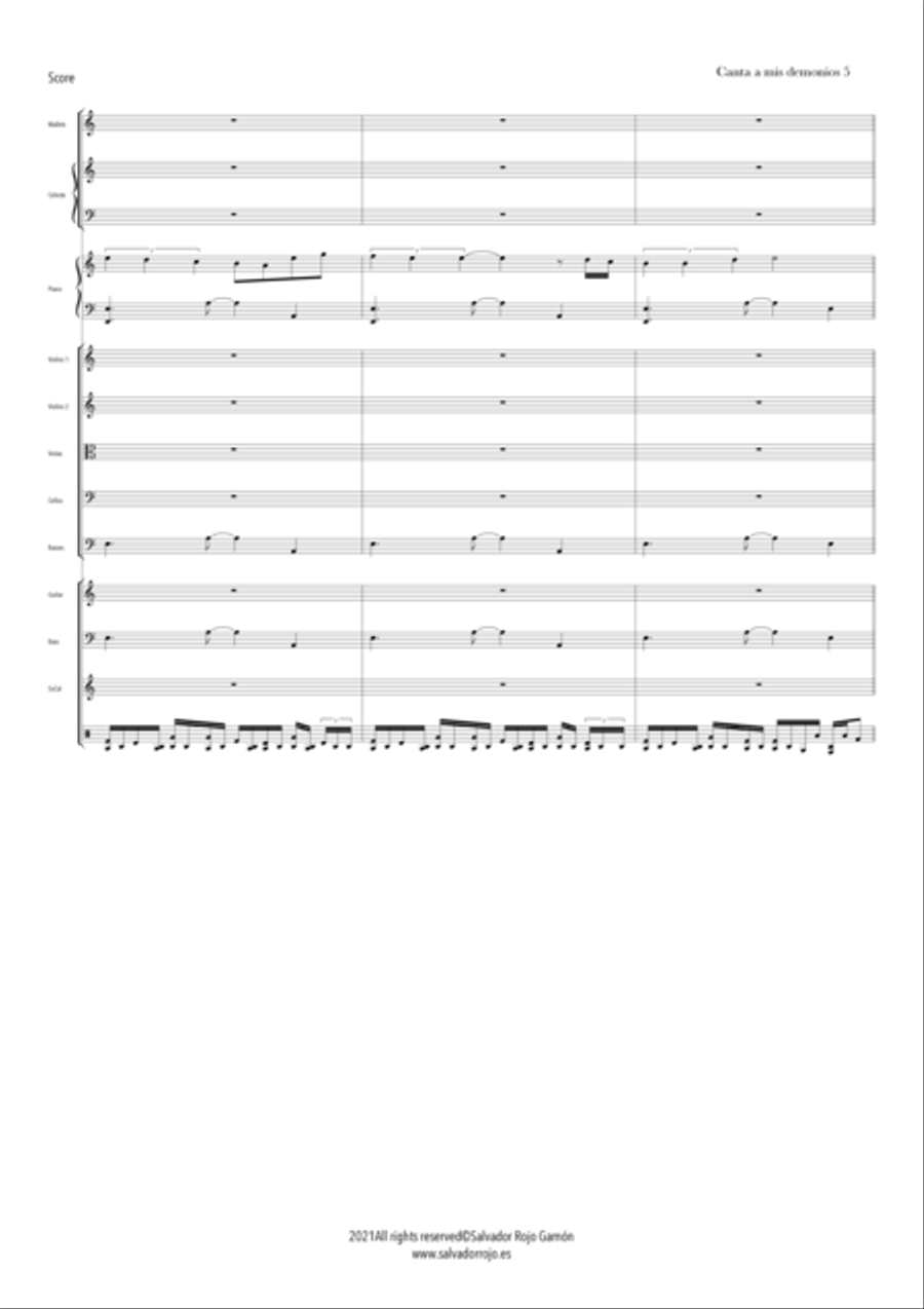 Canta a mis Demonios Full Orchestra scores gallery preview page 6