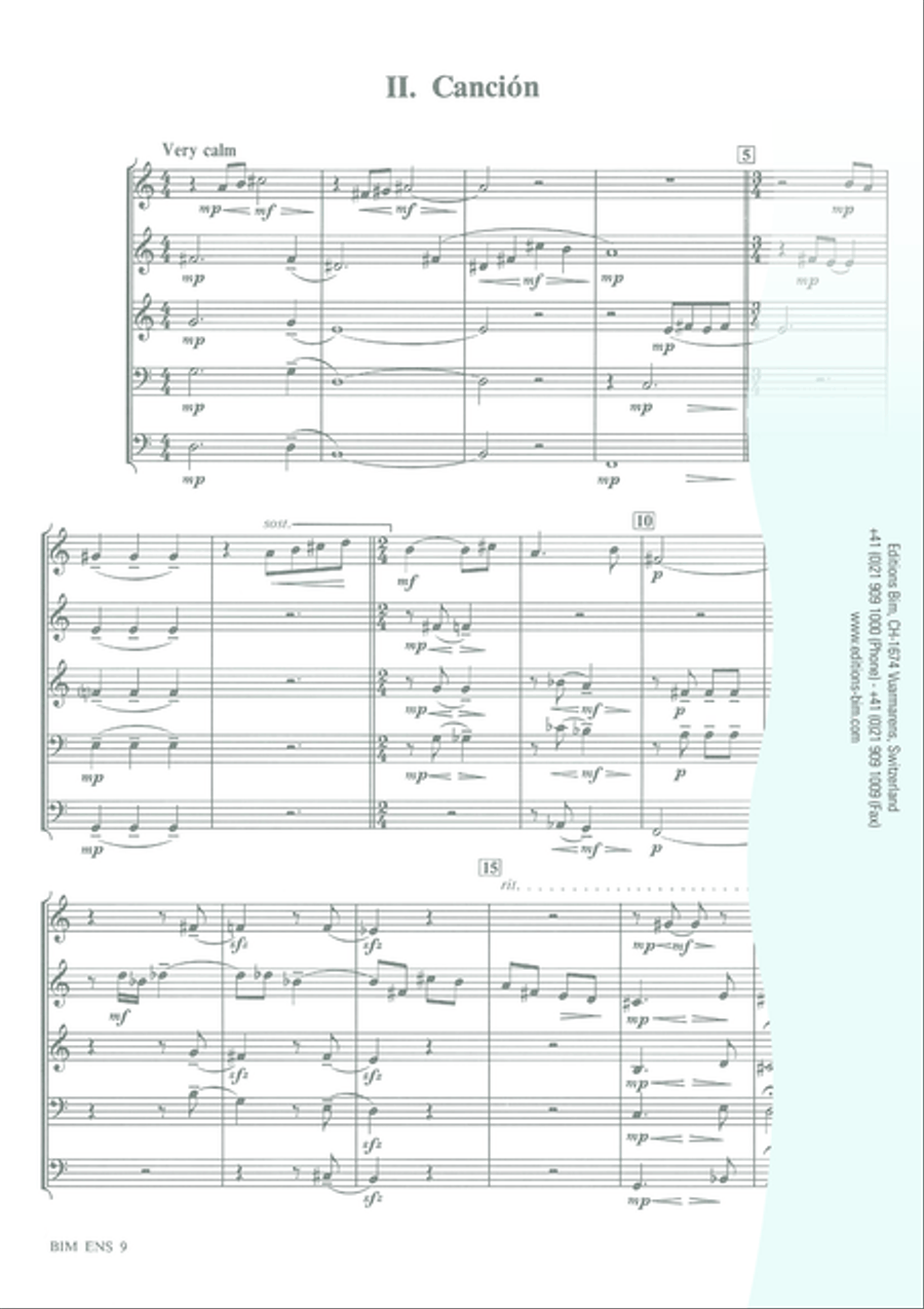 Suite para Quinteto Brass Quintet scores gallery preview page 4