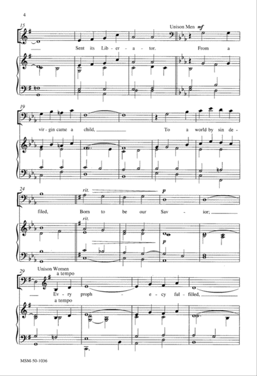 Born to Be Our Savior 4-Part scores gallery preview page 3