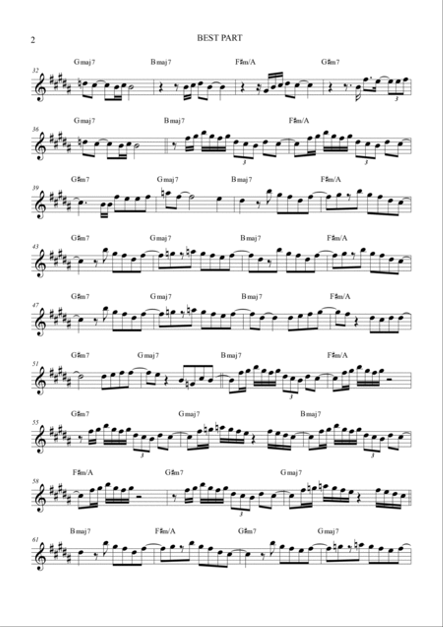 Best Part Alto Saxophone scores gallery preview page 2