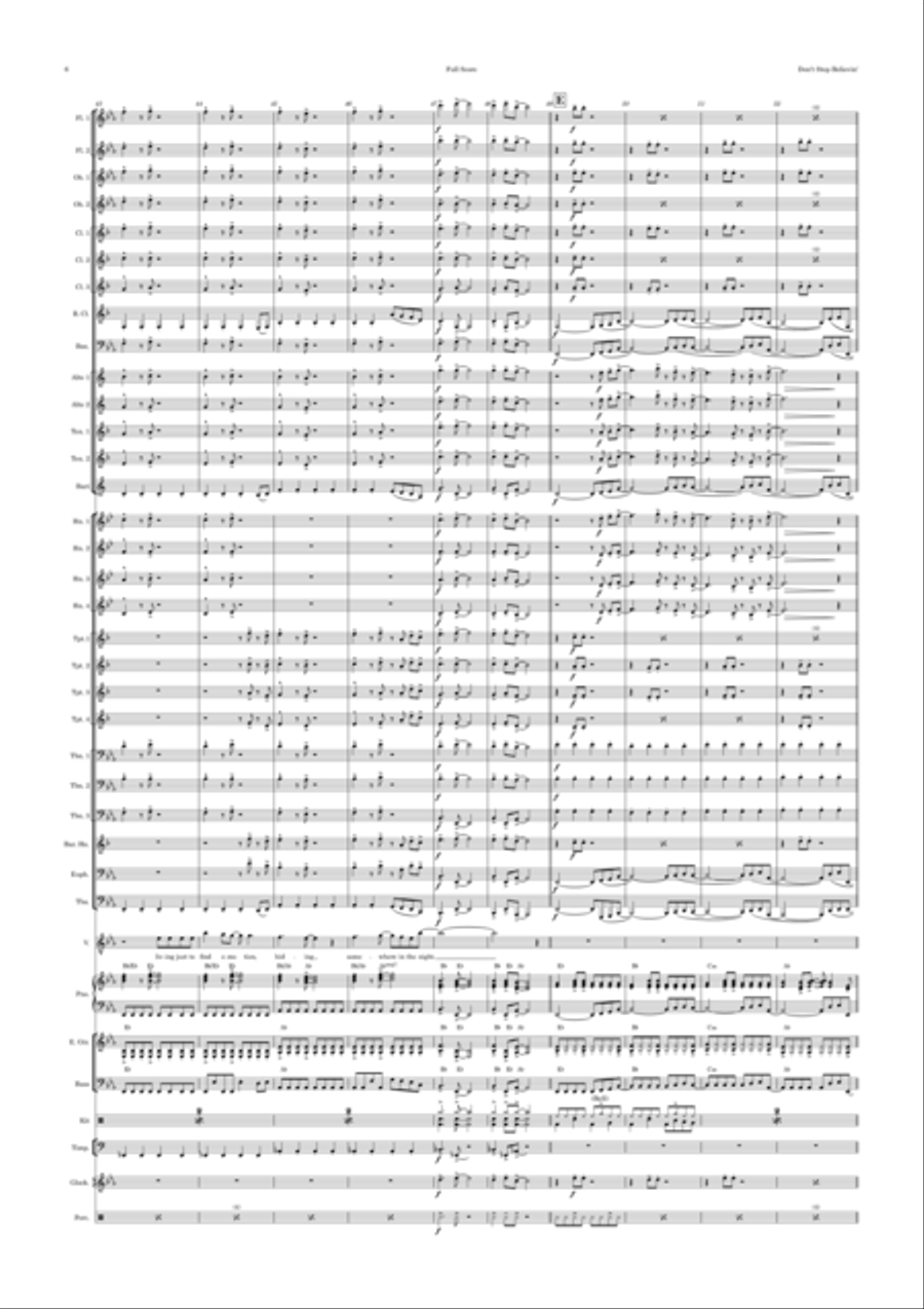 Don't Stop Believin' Concert Band scores gallery preview page 6