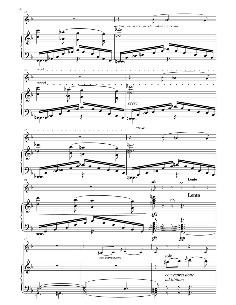 J. Strauss : Romance for Cello and Harp Duet , Op.243 , Arranged by Amir Awad String Duet scores gallery preview page 4