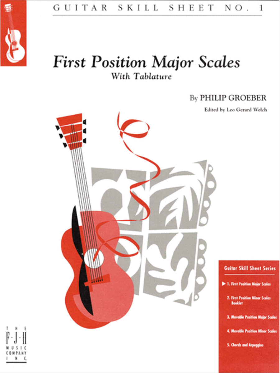 No. 1, First Position Major Scales Guitar scores gallery preview page 1