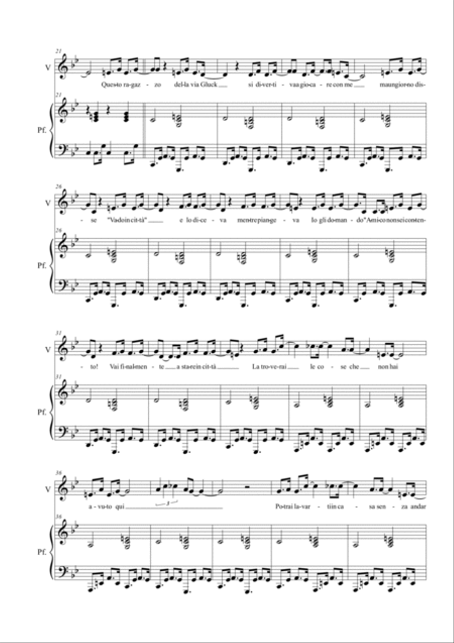 Il ragazzo della via Gluck. Voice and piano Voice Solo scores gallery preview page 2