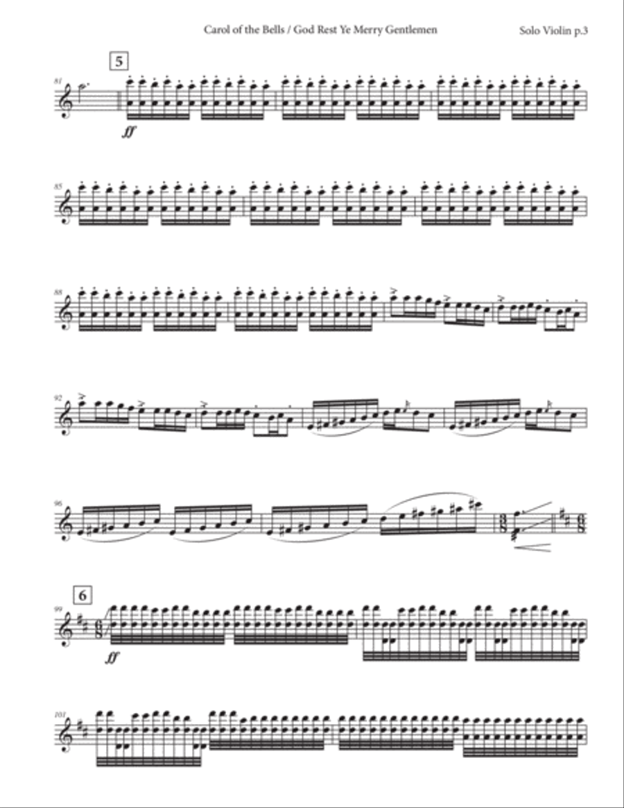 Carol of the Bells - Violin Violin Solo scores gallery preview page 4