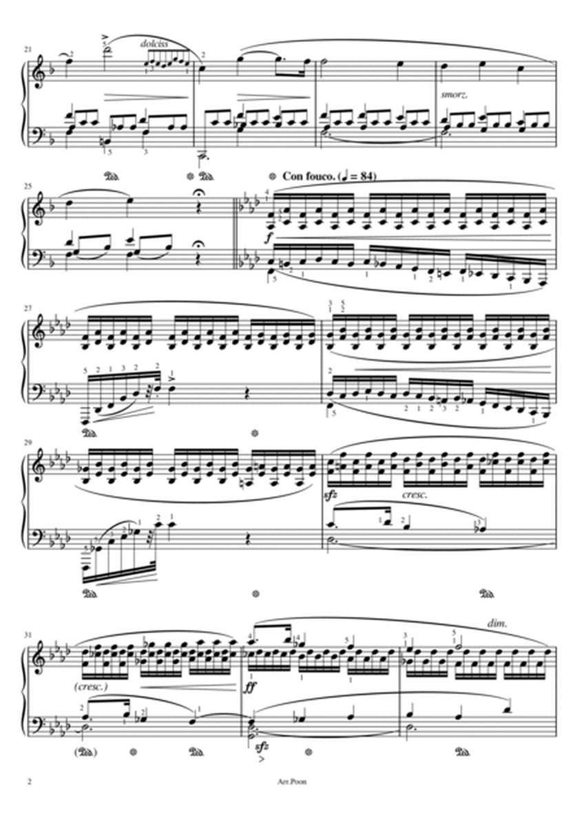 Chopin - Nocturne in F Major,Op.15 No.1 - Original With Fingered For Piano Solo image number null