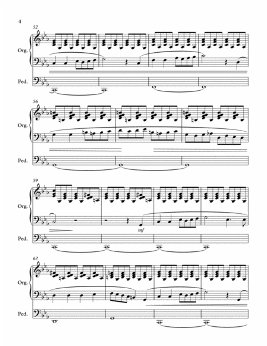 Folk Hymn Fantasia on Lord of the Dance Organ Solo scores gallery preview page 4