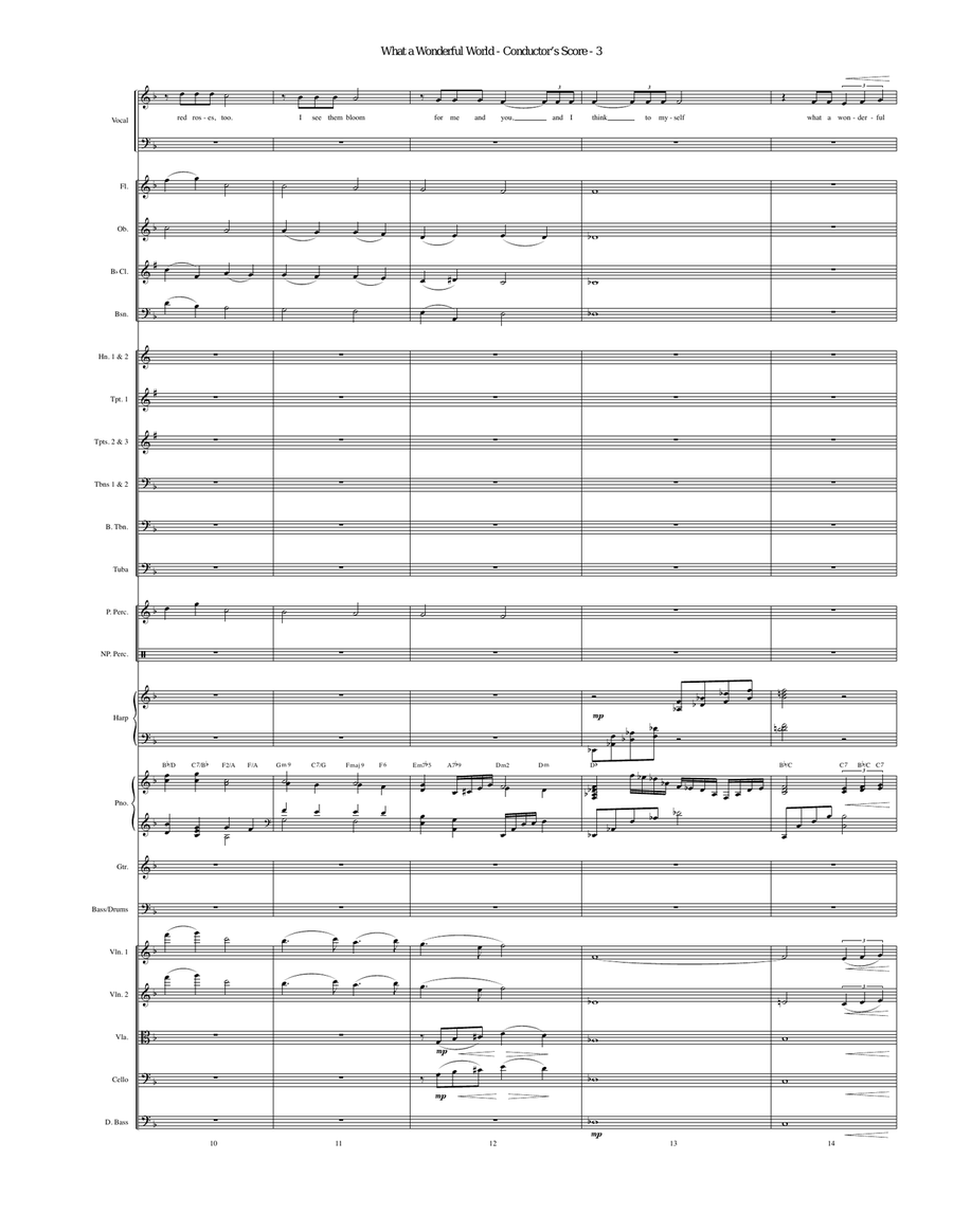 What A Wonderful World - Full Score Choir scores gallery preview page 3