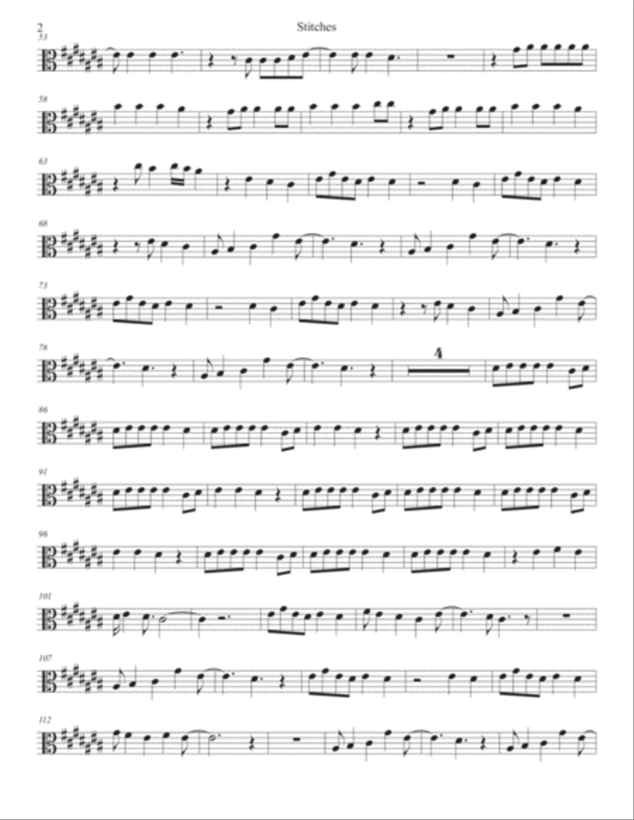 Stitches Stitches Viola Solo scores gallery preview page 2