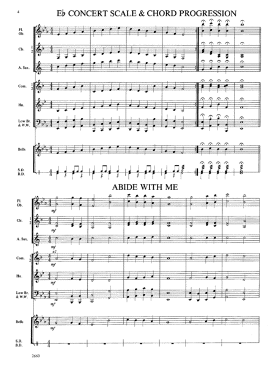 Basic Band Warm-ups: Score Concert Band scores gallery preview page 4