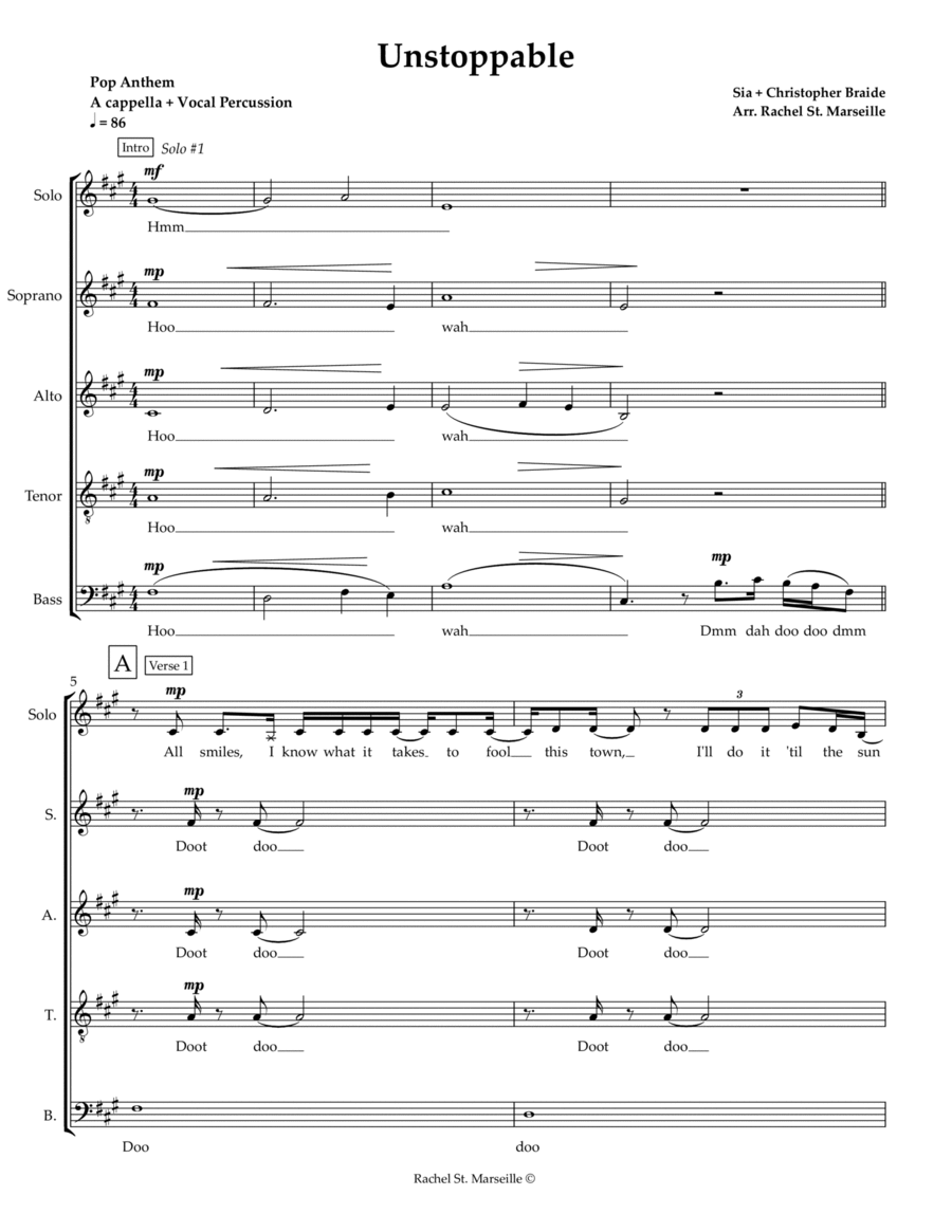 Unstoppable 4-Part scores gallery preview page 1
