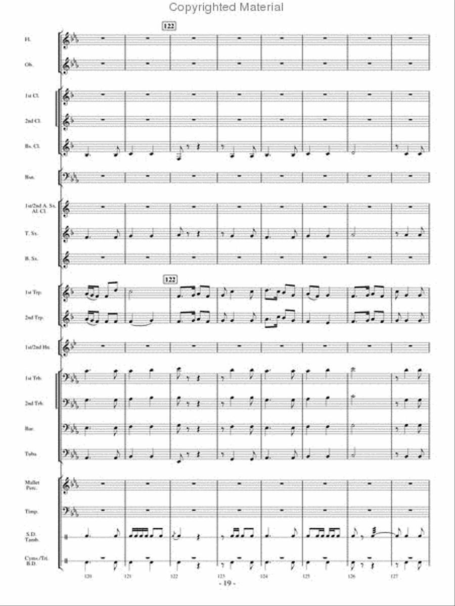 Aspen Overture Aspen Overture Concert Band scores gallery preview page 18