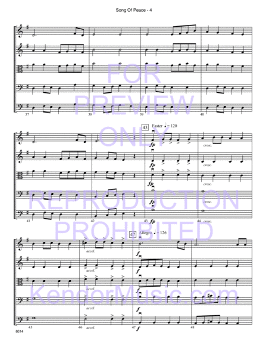 Song Of Peace (Lo Yisa Goy) (Full Score) String Orchestra scores gallery preview page 5