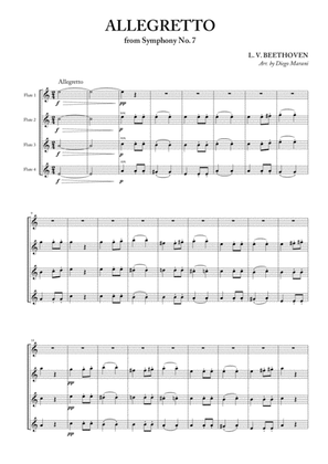 Book cover for Allegretto from Symphony No. 7 for Flute Quartet