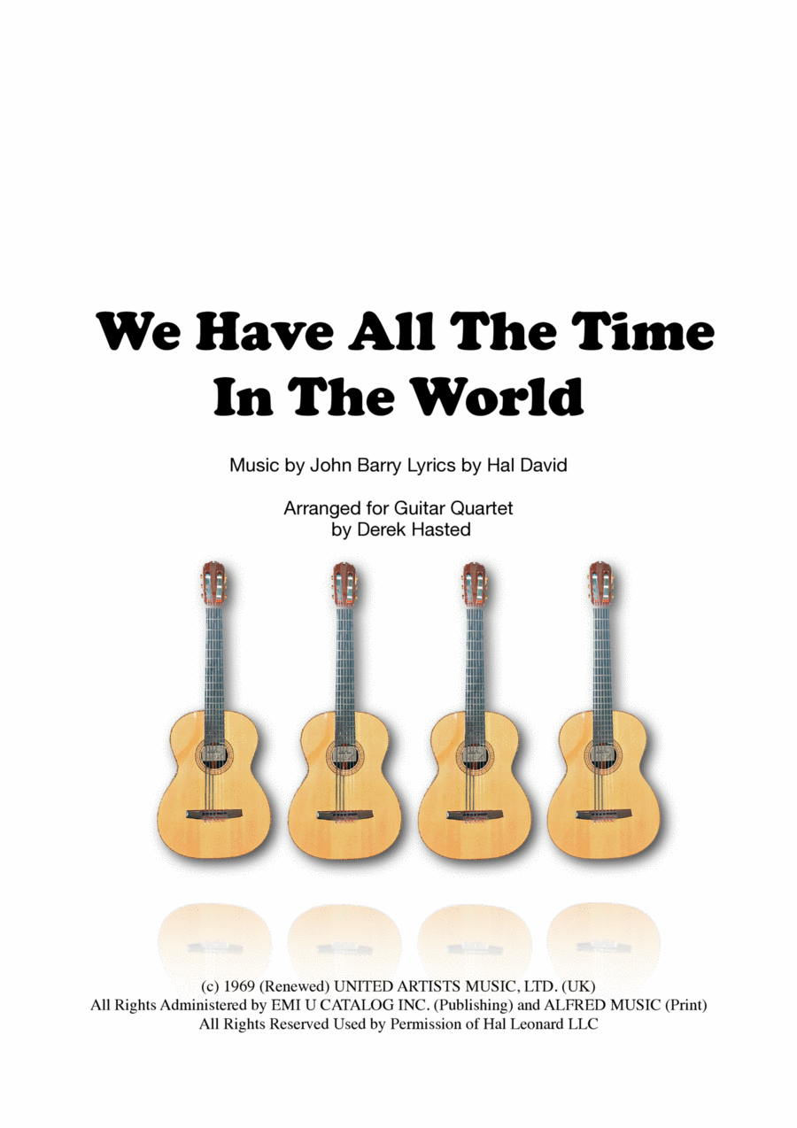 We Have All The Time In The World by John Barry Guitar Ensemble - Digital Sheet Music