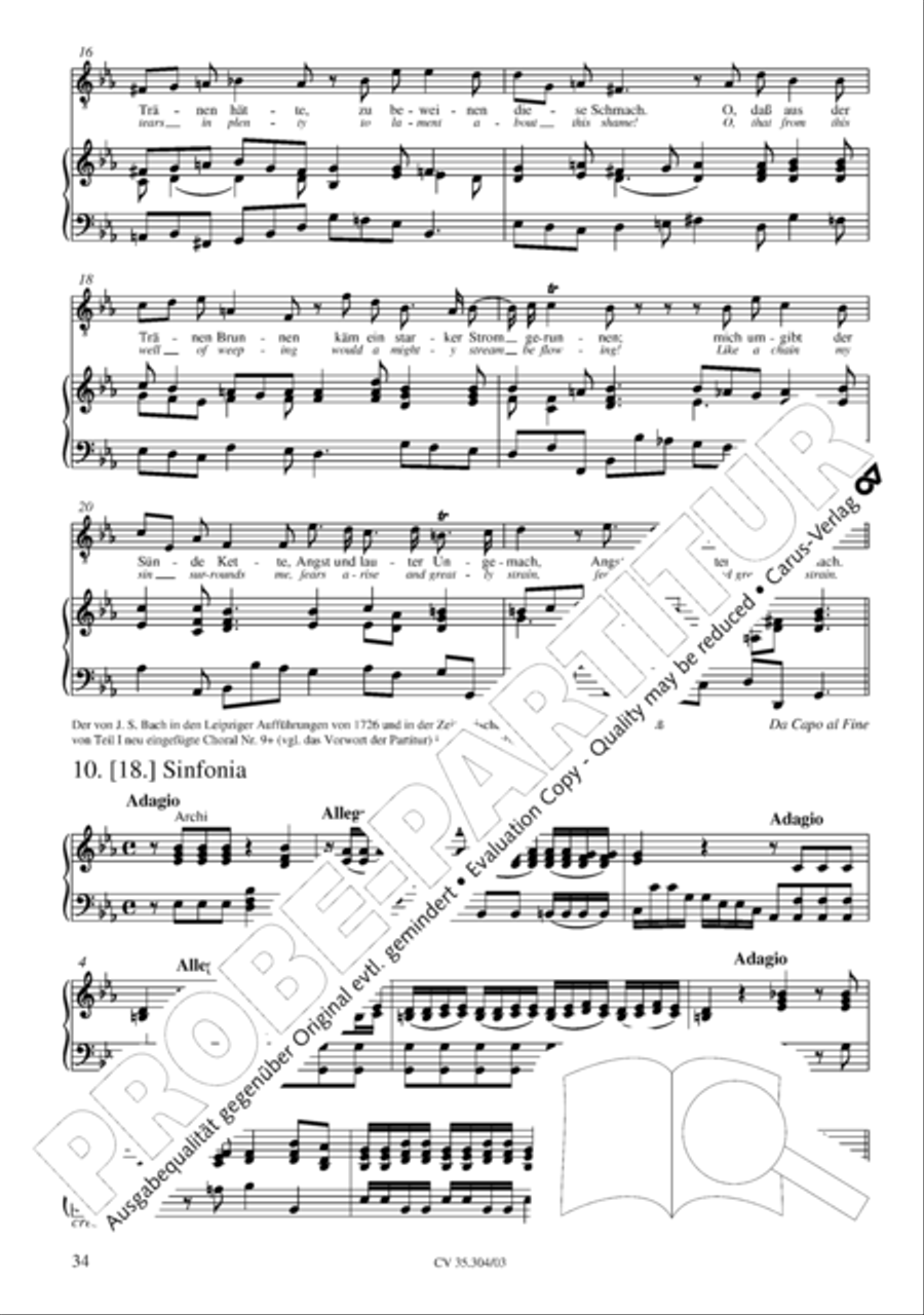 St. Mark Passion (Markus-Passion) 4-Part scores gallery preview page 35