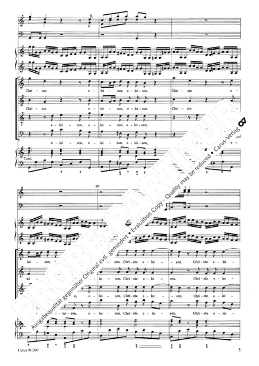 Missa Sancti Gabrielis 4-Part scores gallery preview page 8