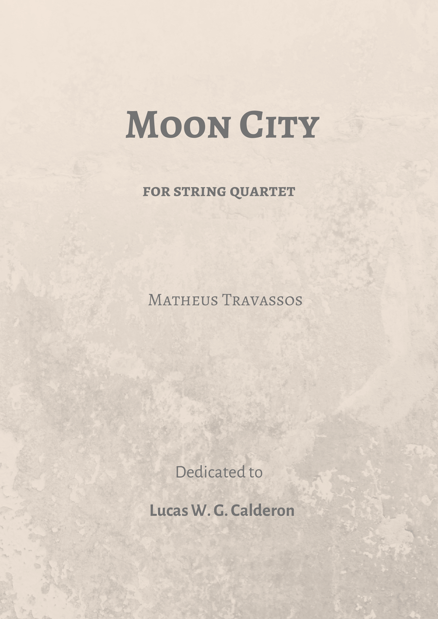 Moon City for string quartet String Quartet scores gallery preview page 1