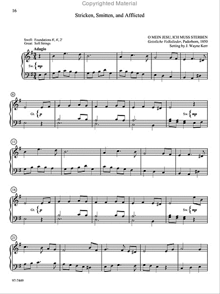 Throughout These Forty Days Organ scores gallery preview page 9