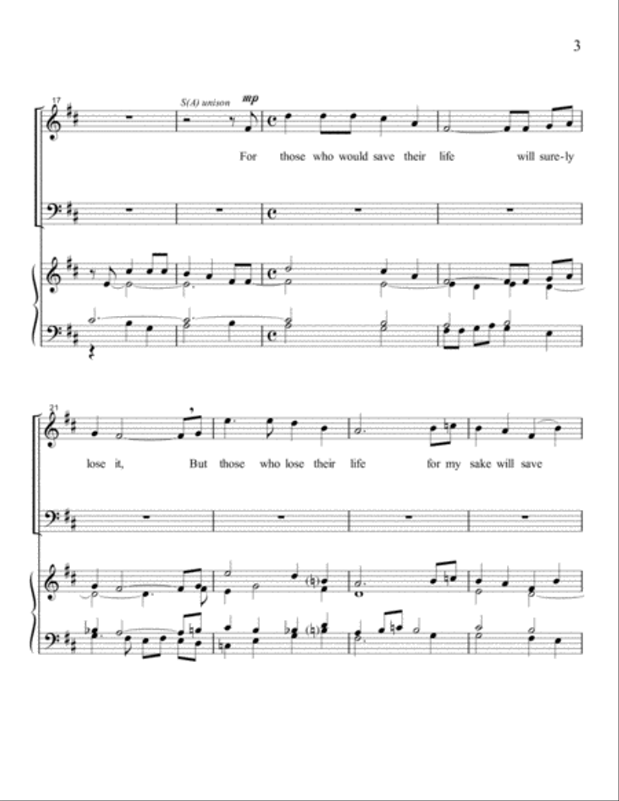 Take Up Your Cross 4-Part scores gallery preview page 3