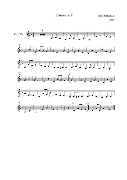 Canon in F for strings and flute image number null