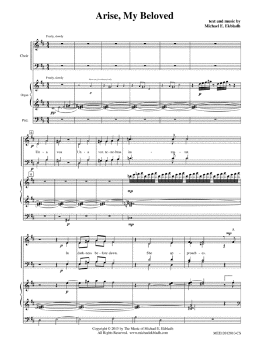 Arise, My Beloved 4-Part scores gallery preview page 4