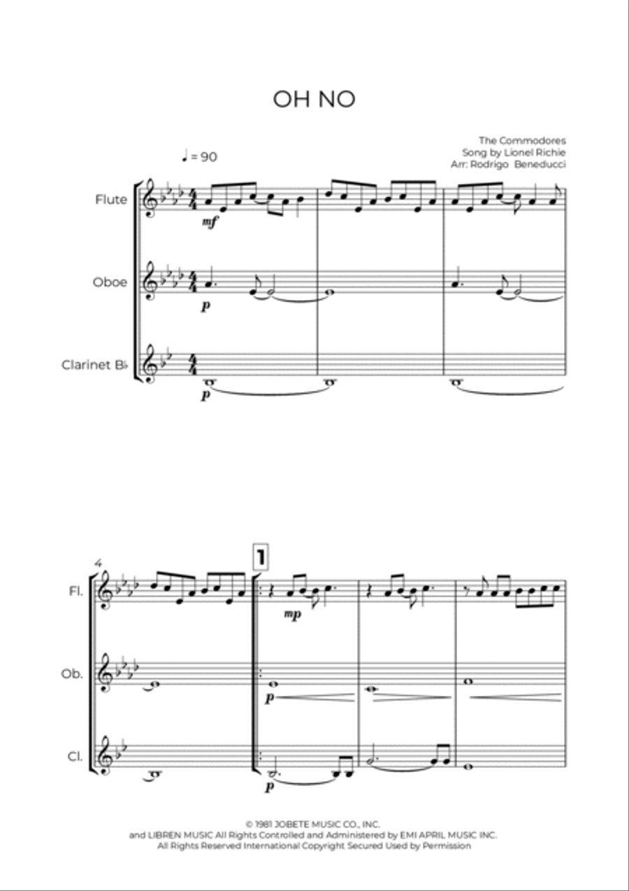 Oh No Woodwind Trio scores gallery preview page 2
