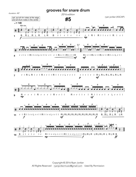 Groove #5 for Snare Drum image number null
