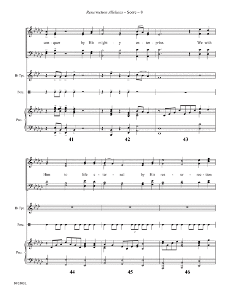 Resurrection Alleluias - Trumpet and Hand Drum Score and Parts image number null