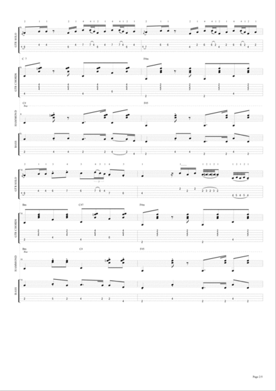 LA CAMISA NEGRA cover by Slave FULL SCORE BOOK + TAB - партитура/таблатура: Electric Guitar scores gallery preview page 4