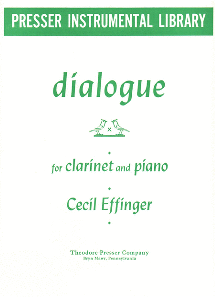 Dialogue B-Flat Clarinet scores gallery preview page 1