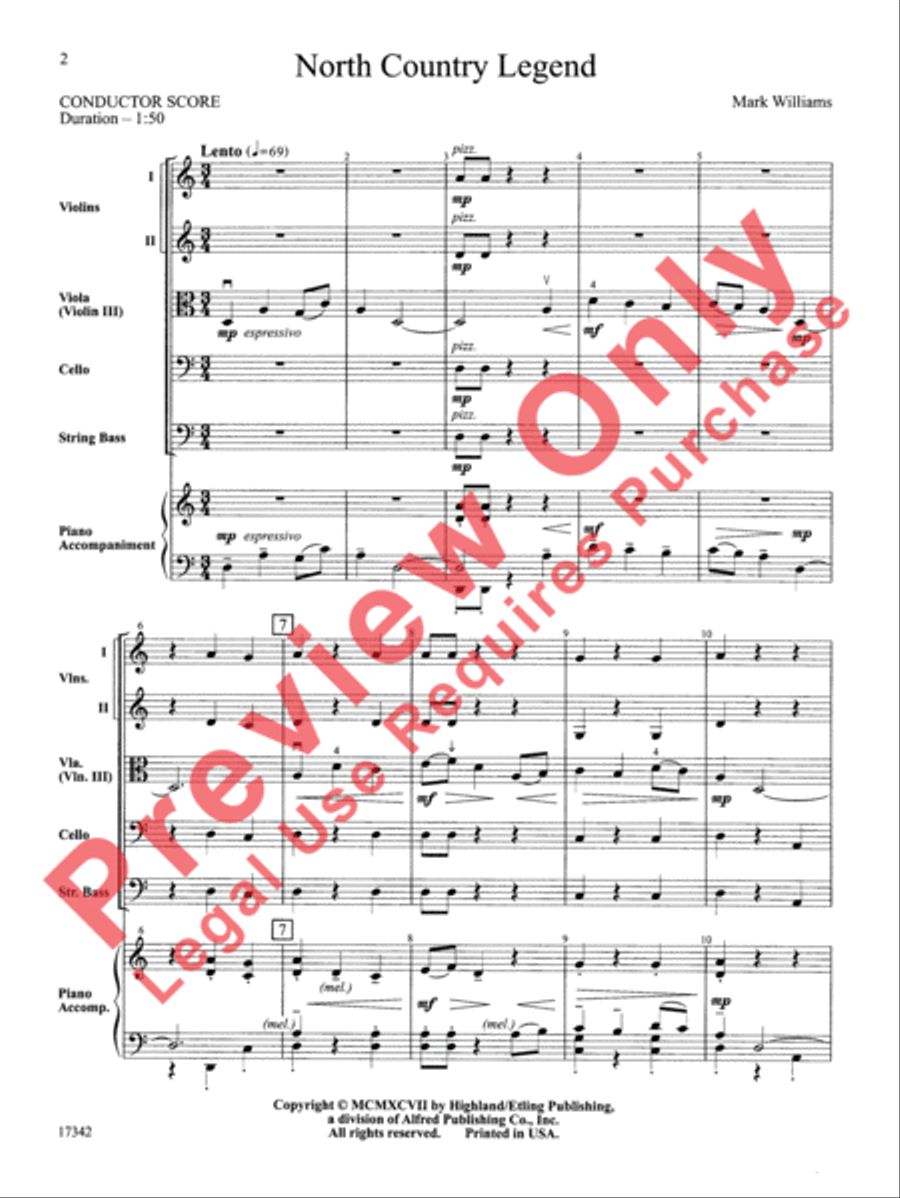 North Country Legend String Orchestra scores gallery preview page 3