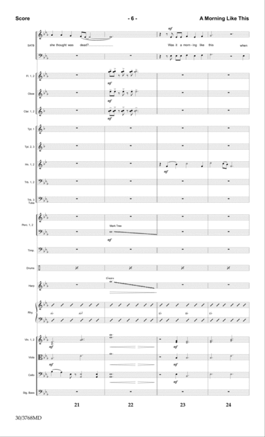 A Morning Like This - Orchestral Score and CD with Printable Parts Choir scores gallery preview page 8