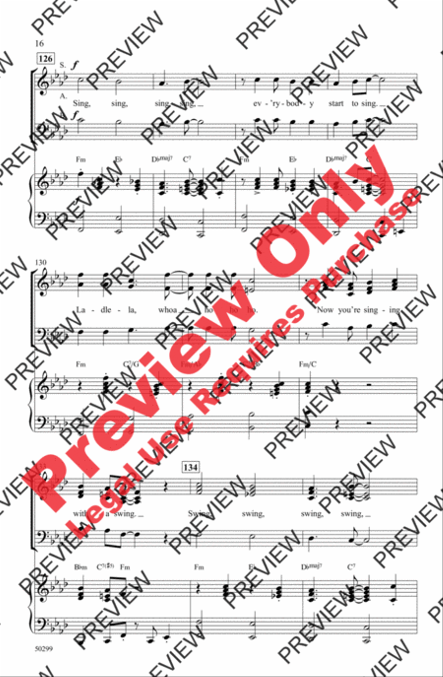 Sing, Sing, Sing Sing, Sing, Sing 3-Part scores gallery preview page 16