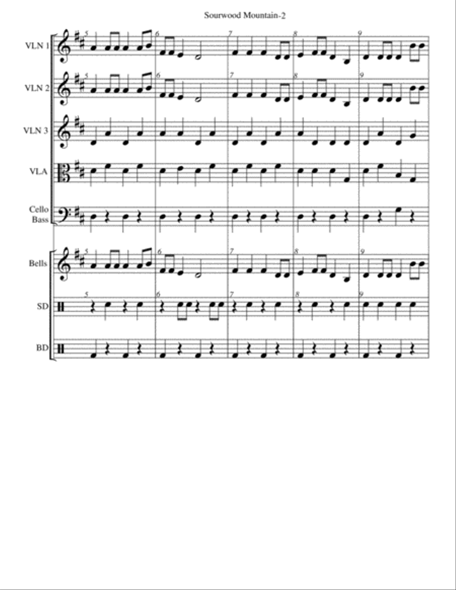 Sourwood Mountain String Orchestra scores gallery preview page 3