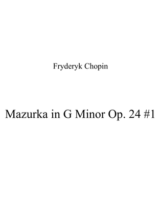 Mazurka in G Minor Op. 24 #1