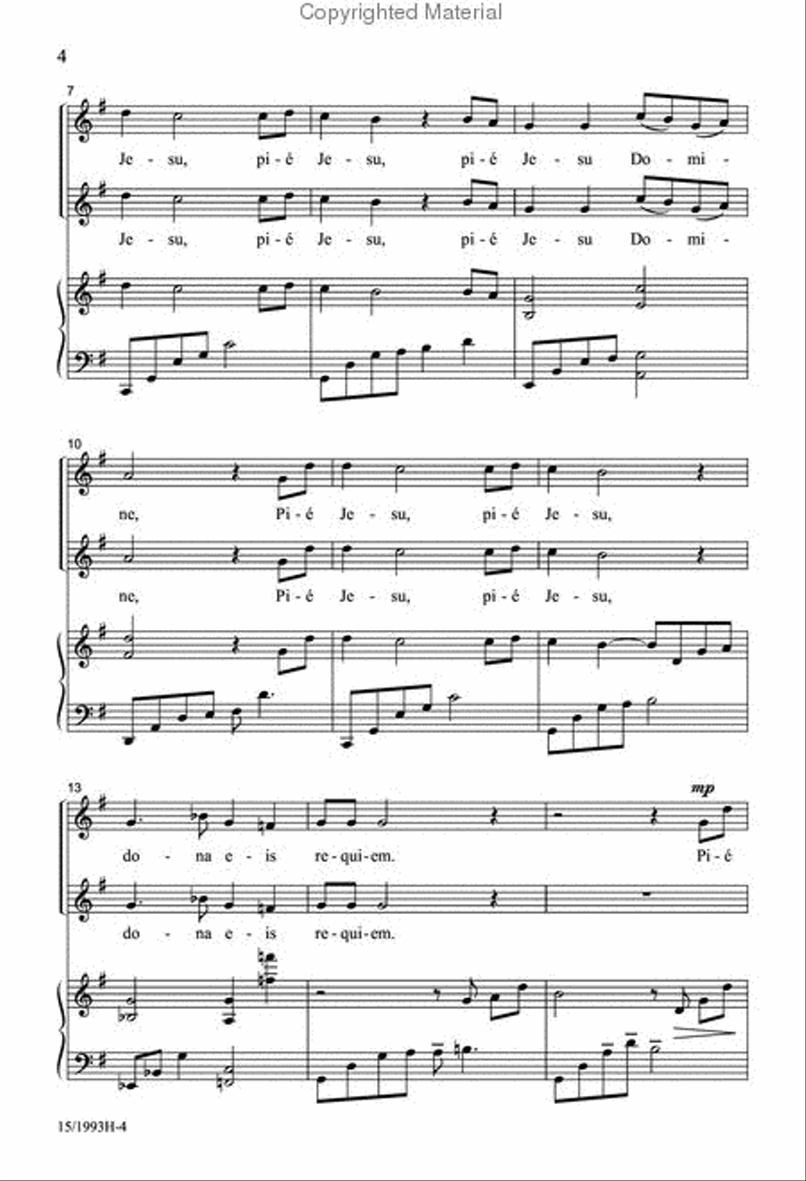 Pié Jesu Pié Jesu SSA scores gallery preview page 3