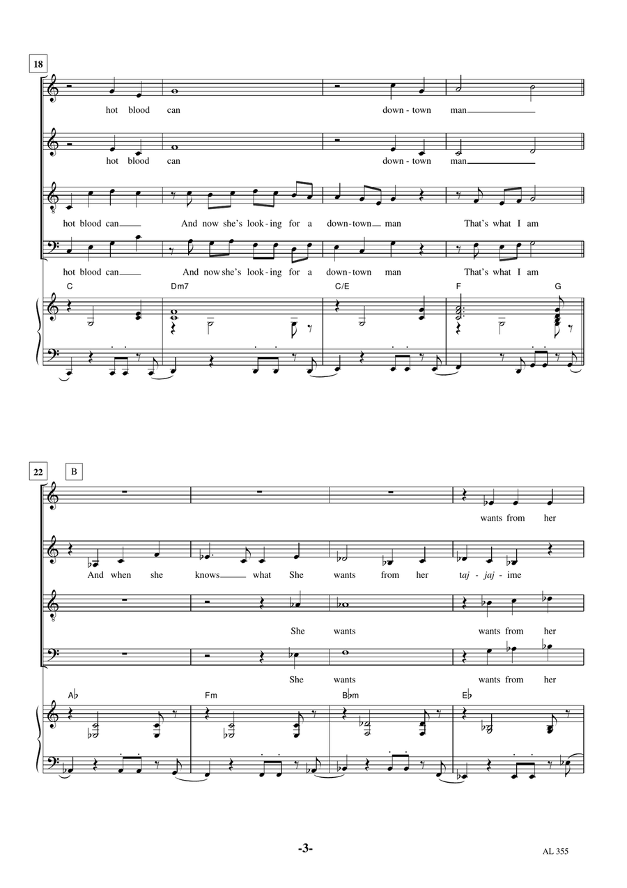 Uptown Girl 4-Part scores gallery preview page 3