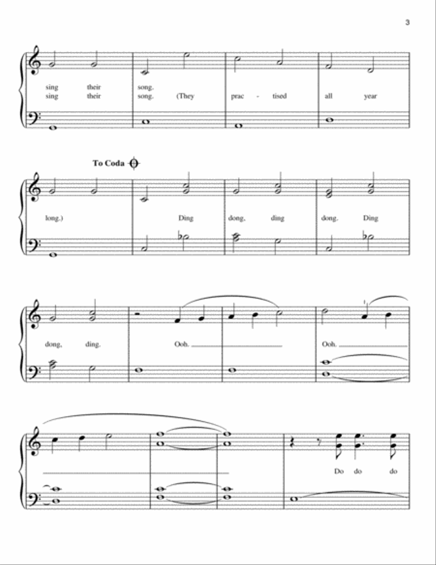 Wonderful Christmastime Easy Piano scores gallery preview page 3