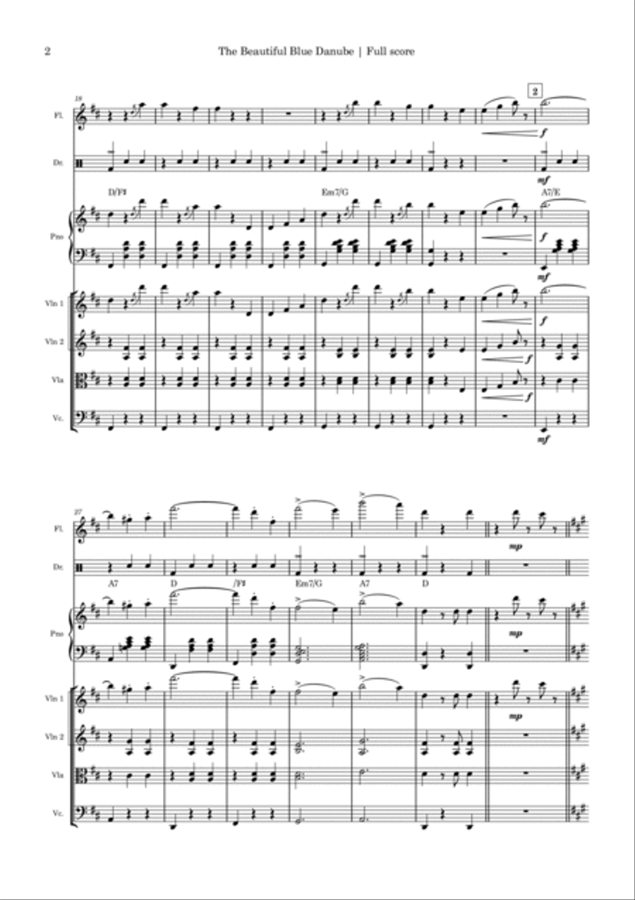 The Beautiful Blue Danube Chamber Music scores gallery preview page 2